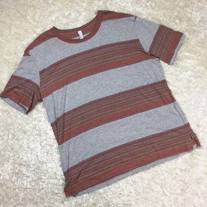 AMERICAN APPAREL Striped Short Sleeve Shirt Size L